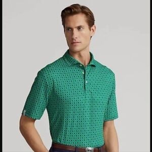 NWT RLX Ralph Lauren short sleevel golf polo shirt wicking material Size LARGE